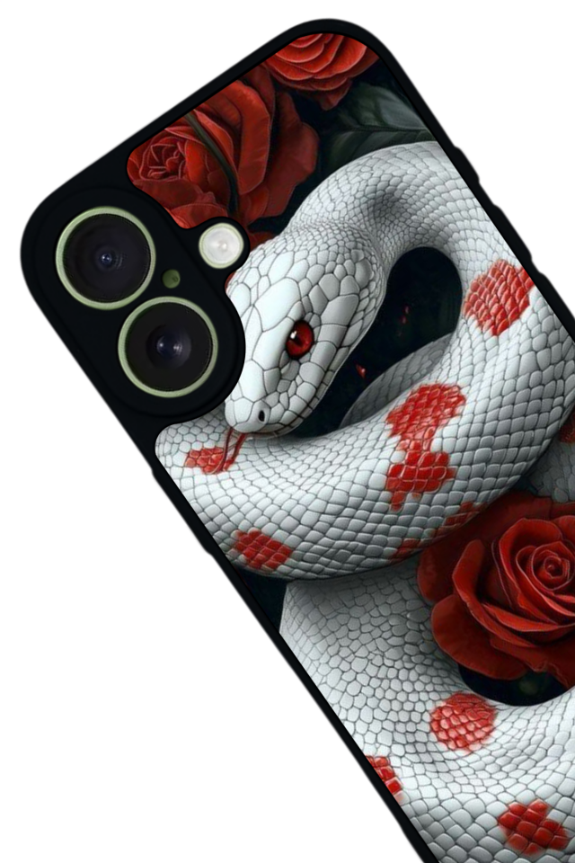 iPhone 17 Uyumlu Yılan Tasarımlı Glossy Premium Kılıf