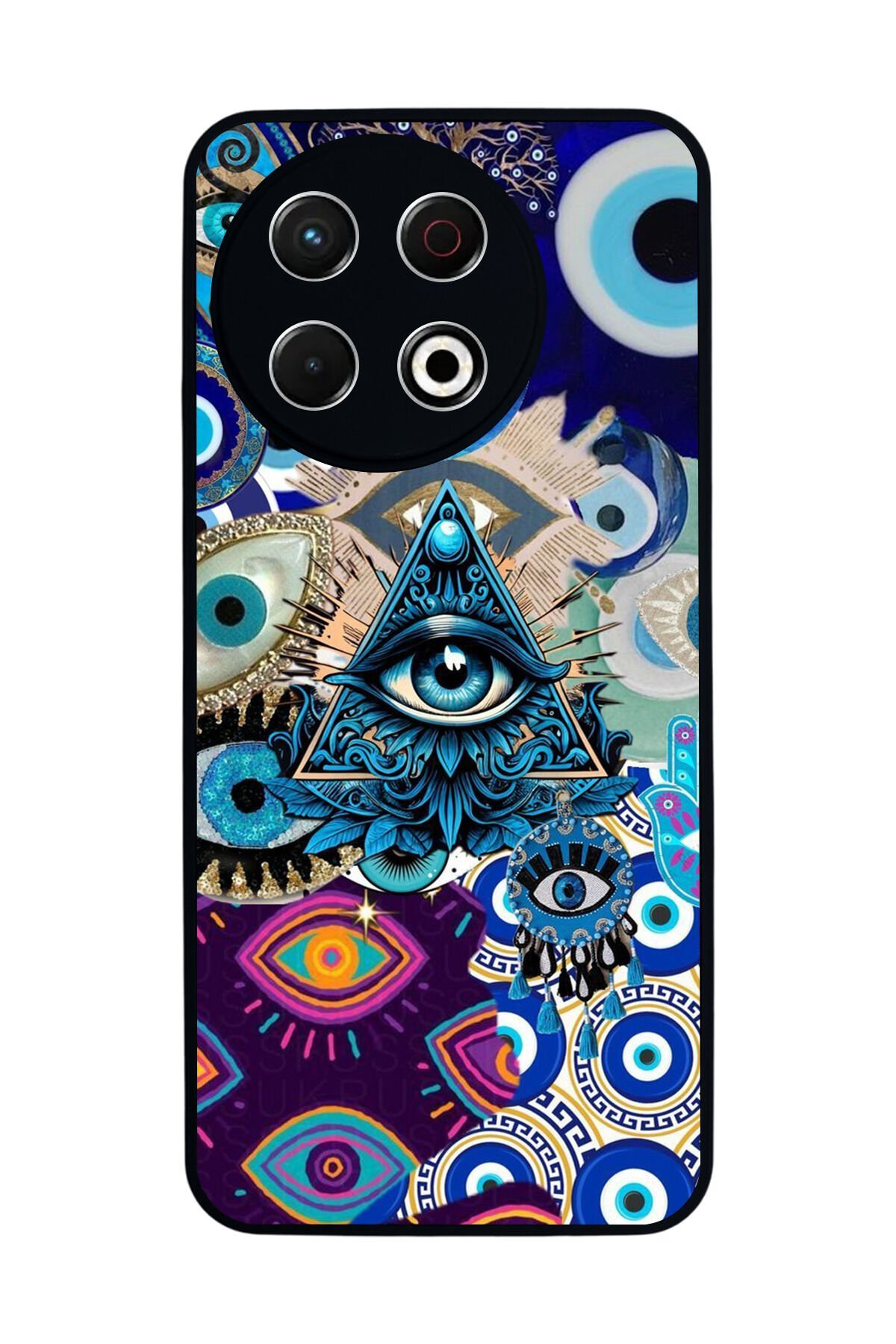 Tecno Spark 30 Pro Uyumlu Göz Tasarımlı Glossy Premium Kılıf