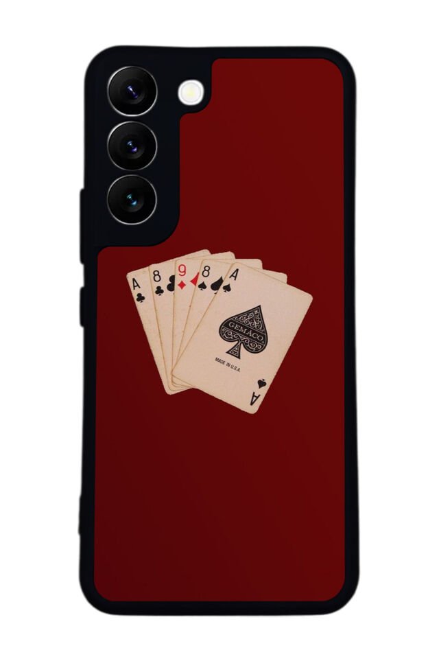 Samsung Galaxy S22 Uyumlu Kart Tasarımlı Glossy Premium Kılıf
