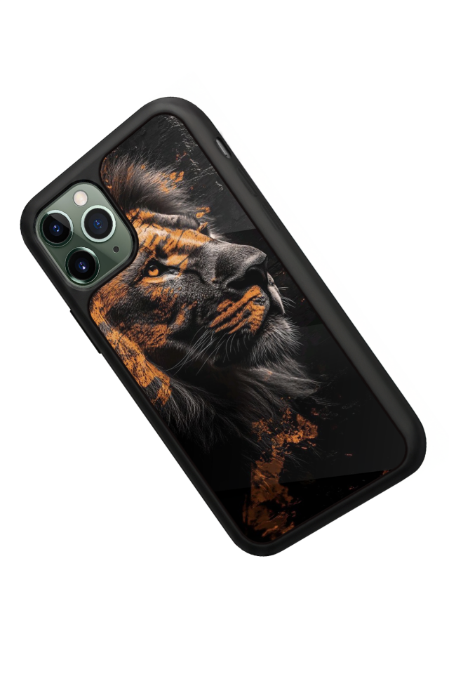 iPhone 11 Pro Uyumlu Aslan Tasarımlı Glossy Premium Kılıf