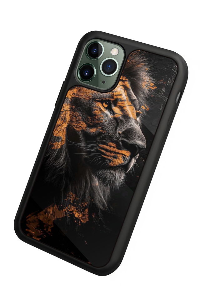 iPhone 11 Pro Uyumlu Aslan Tasarımlı Glossy Premium Kılıf