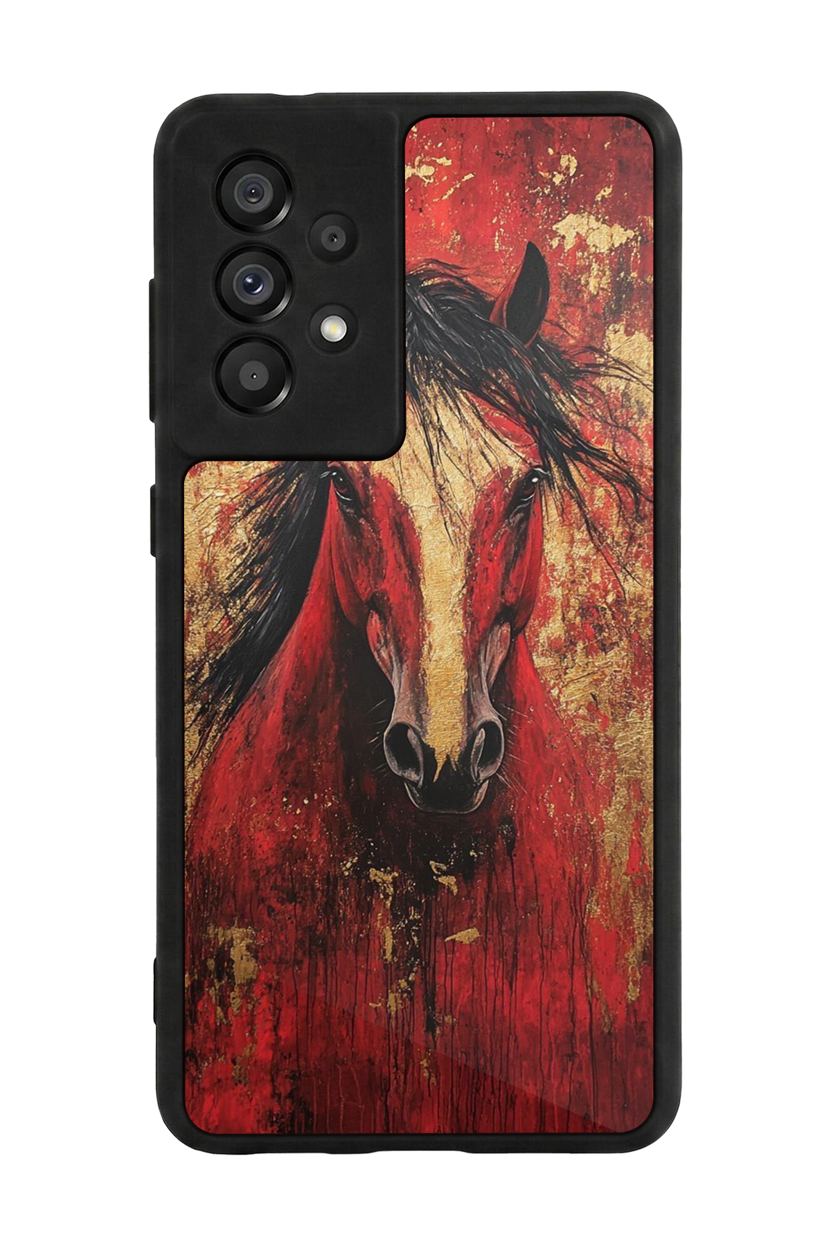 Samsung Galaxy A73 Uyumlu At Horse Tasarımlı Glossy Premium Kılıf