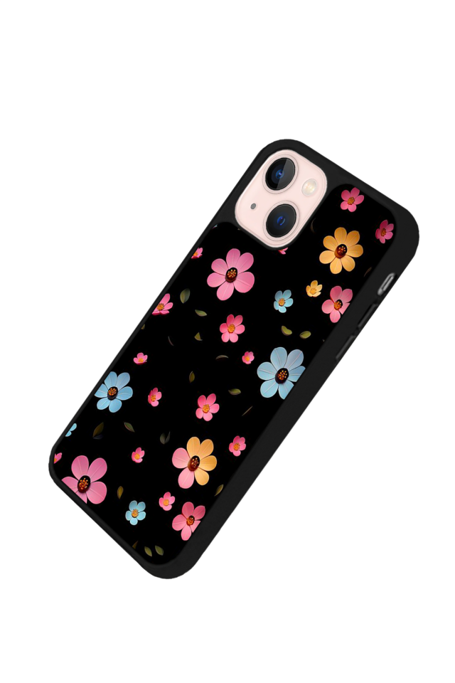 iPhone 15 Uyumlu Cicek Tasarımlı Glossy Premium Kılıf