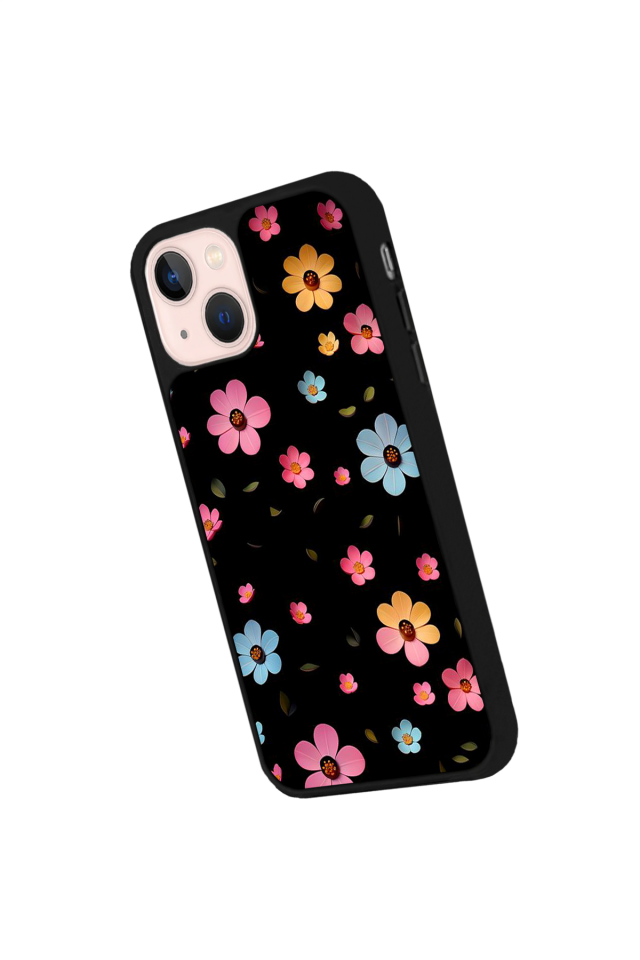iPhone 15 Uyumlu Cicek Tasarımlı Glossy Premium Kılıf