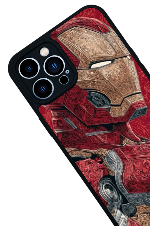 iPhone 13 Pro Max Uyumlu  Iron Man ( Demir Adam ) Tasarımlı Glossy Premium Kılıf