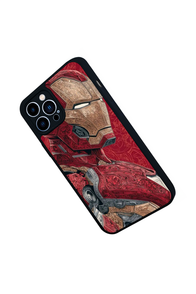 iPhone 13 Pro Max Uyumlu  Iron Man ( Demir Adam ) Tasarımlı Glossy Premium Kılıf