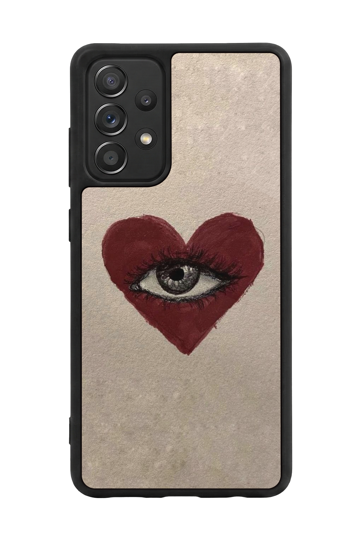 Samsung Galaxy A72 Uyumlu Kalp Love Tasarımlı Glossy Premium Kılıf