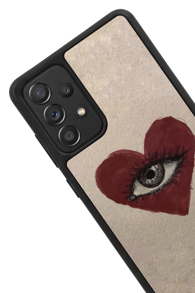 Samsung Galaxy A72 Uyumlu Kalp Love Tasarımlı Glossy Premium Kılıf