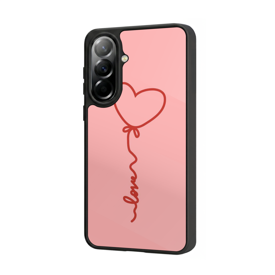 Samsung Galaxy A57 Uyumlu Kalp Love Tasarımlı Glossy Premium Kılıf