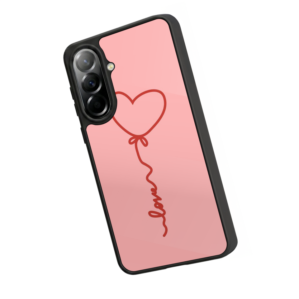 Samsung Galaxy A57 Uyumlu Kalp Love Tasarımlı Glossy Premium Kılıf