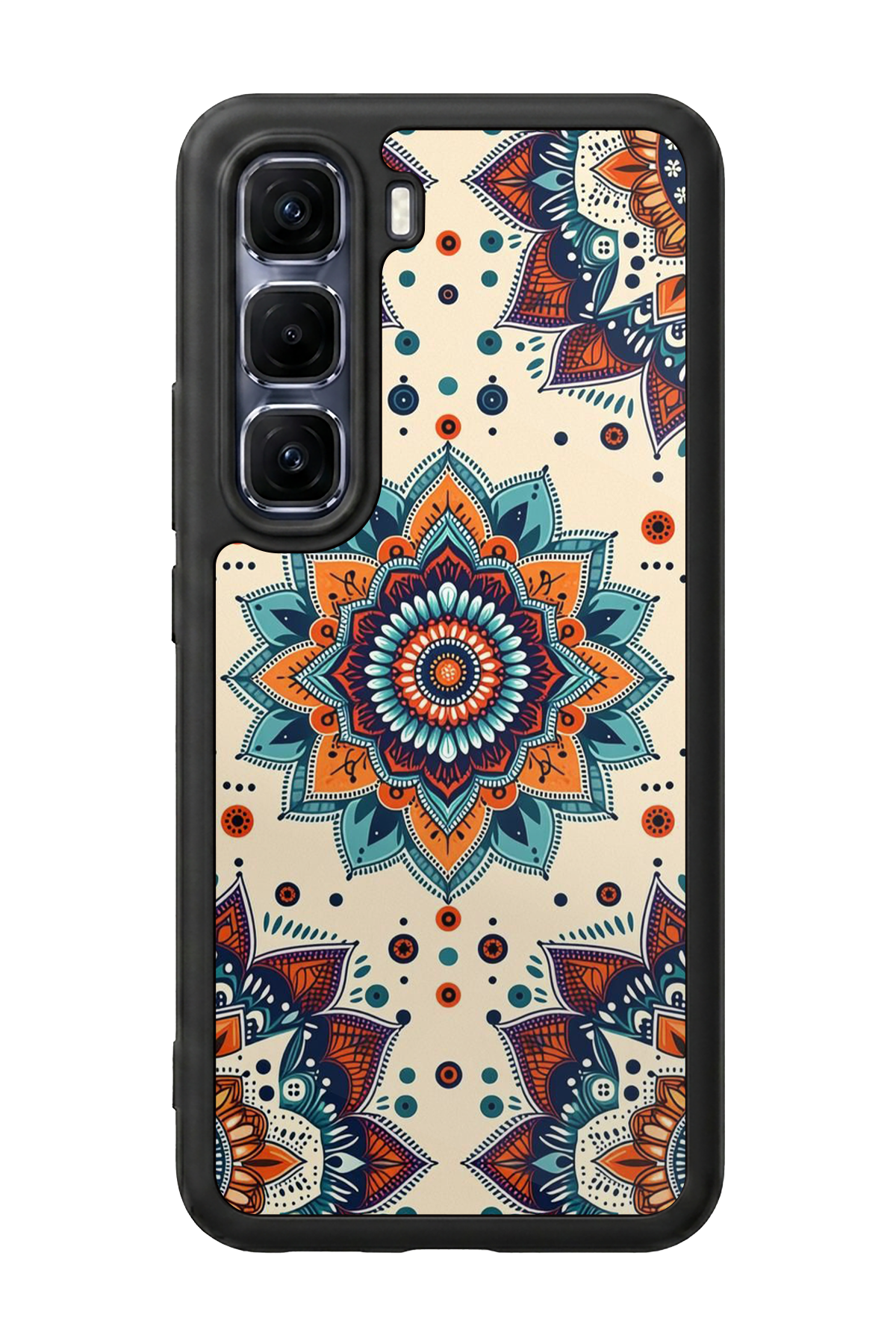 Infinix Hot 60 Pro Plus Uyumlu Mandaal Tasarımlı Glossy Premium Kılıf