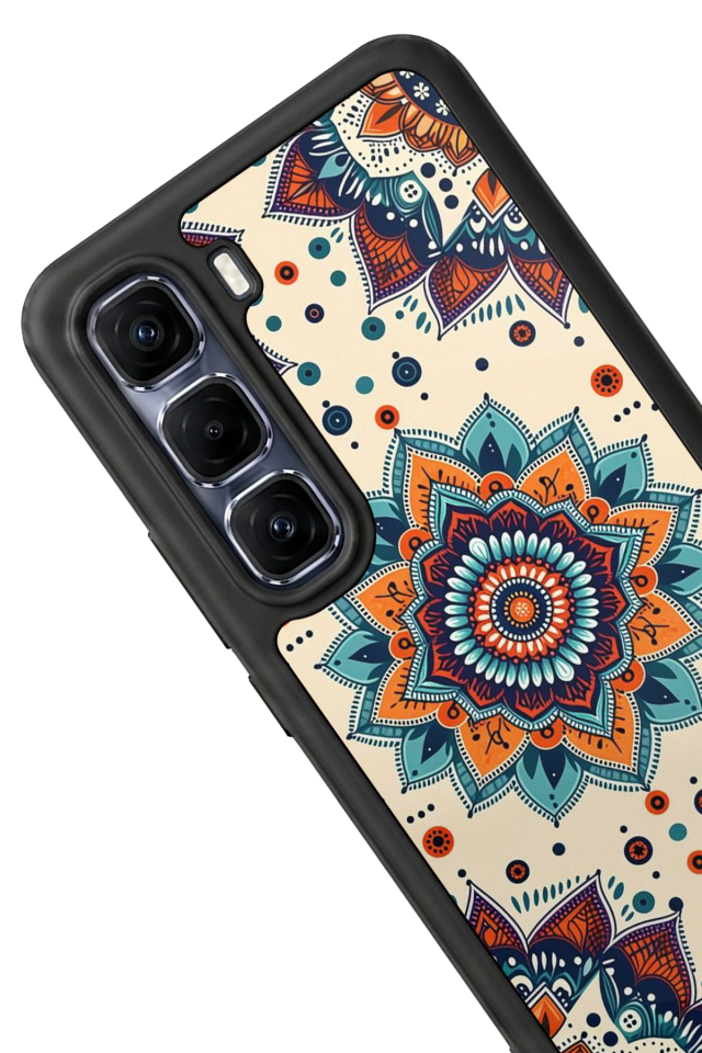 Infinix Hot 60 Pro Plus Uyumlu Mandaal Tasarımlı Glossy Premium Kılıf