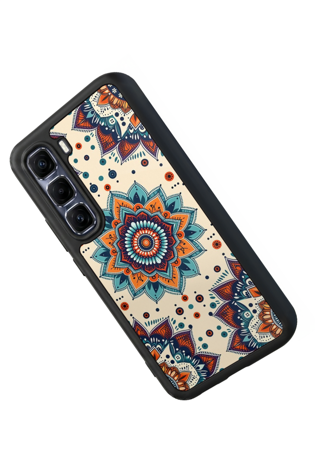 Infinix Hot 60 Pro Plus Uyumlu Mandaal Tasarımlı Glossy Premium Kılıf