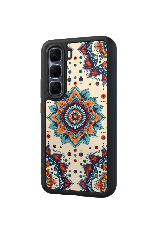 Infinix Hot 60 Pro Plus Uyumlu Mandaal Tasarımlı Glossy Premium Kılıf