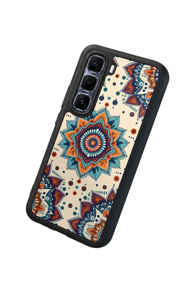 Infinix Hot 60 Pro Plus Uyumlu Mandaal Tasarımlı Glossy Premium Kılıf