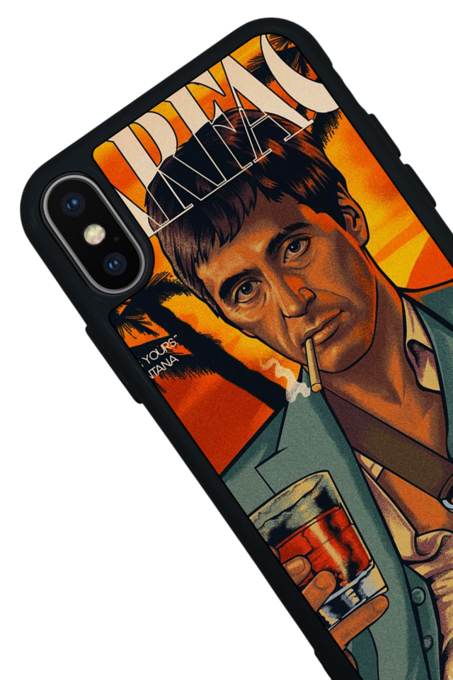 iPhone XS Max Uyumlu Scarface Tasarımlı Glossy Premium Kılıf