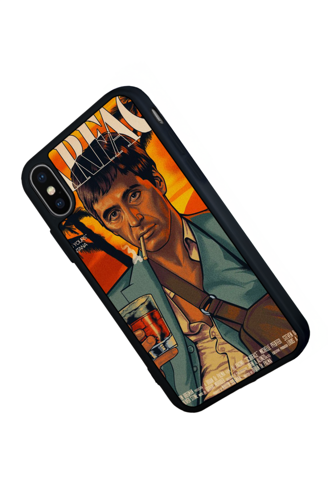 iPhone XS Max Uyumlu Scarface Tasarımlı Glossy Premium Kılıf