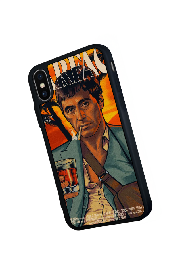 iPhone XS Max Uyumlu Scarface Tasarımlı Glossy Premium Kılıf