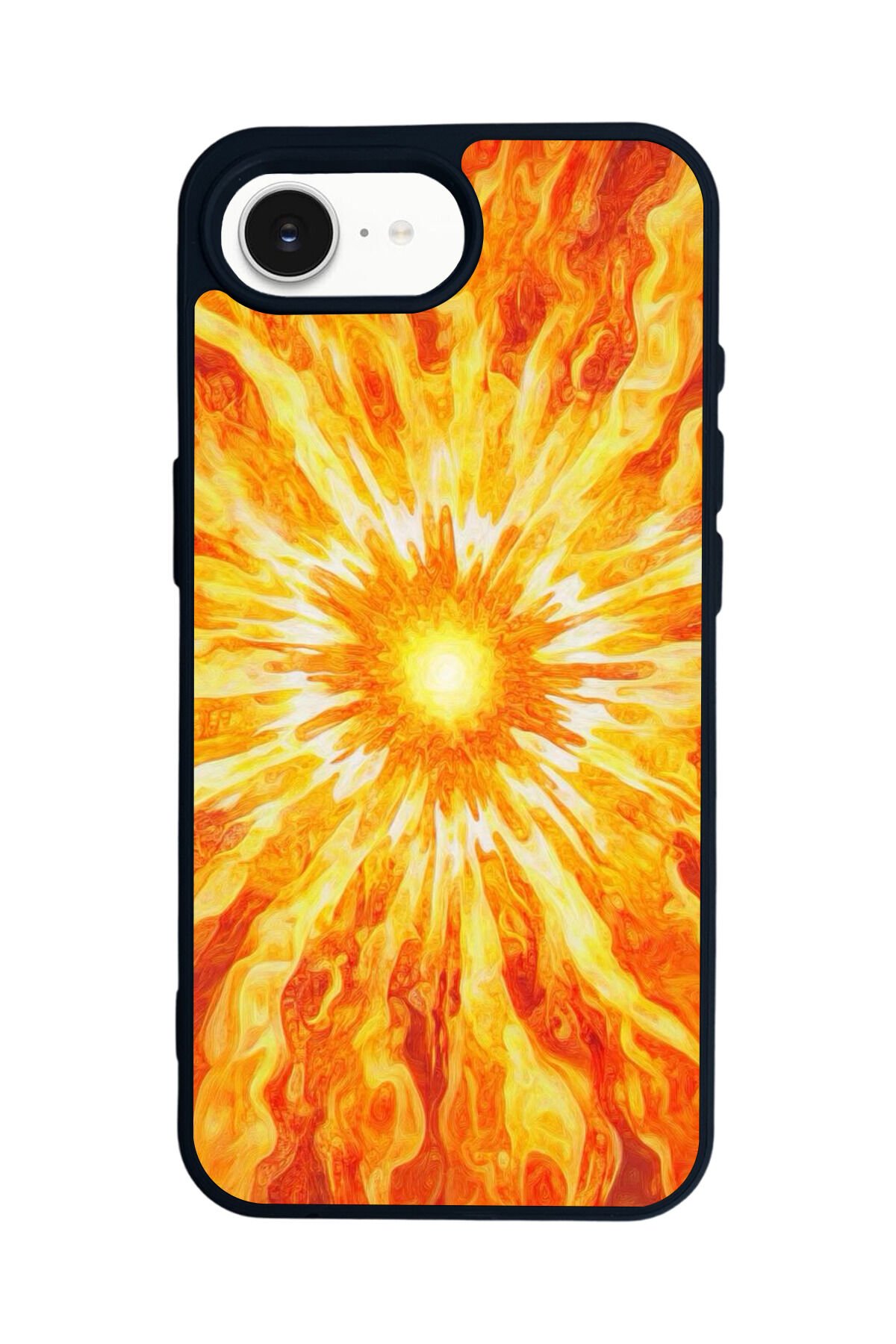 iPhone 16E Uyumlu Güneş Tasarımlı Glossy Premium Kılıf