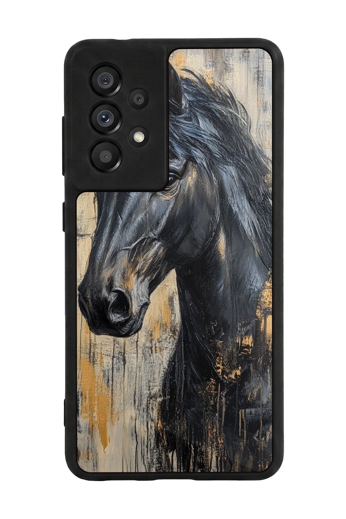 Samsung Galaxy A73 Uyumlu At Horse Tasarımlı Glossy Premium Kılıf