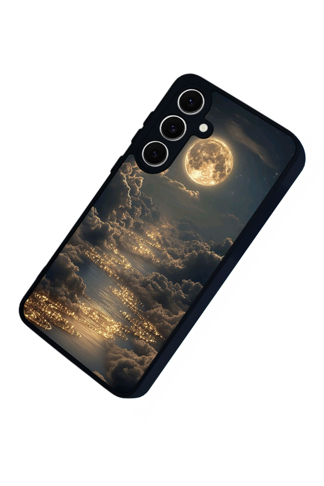 Samsung Galaxy S24 FE Uyumlu Ay Tasarımlı Glossy Premium Kılıf