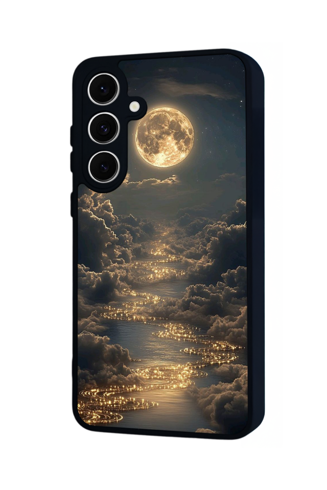 Samsung Galaxy S24 FE Uyumlu Ay Tasarımlı Glossy Premium Kılıf