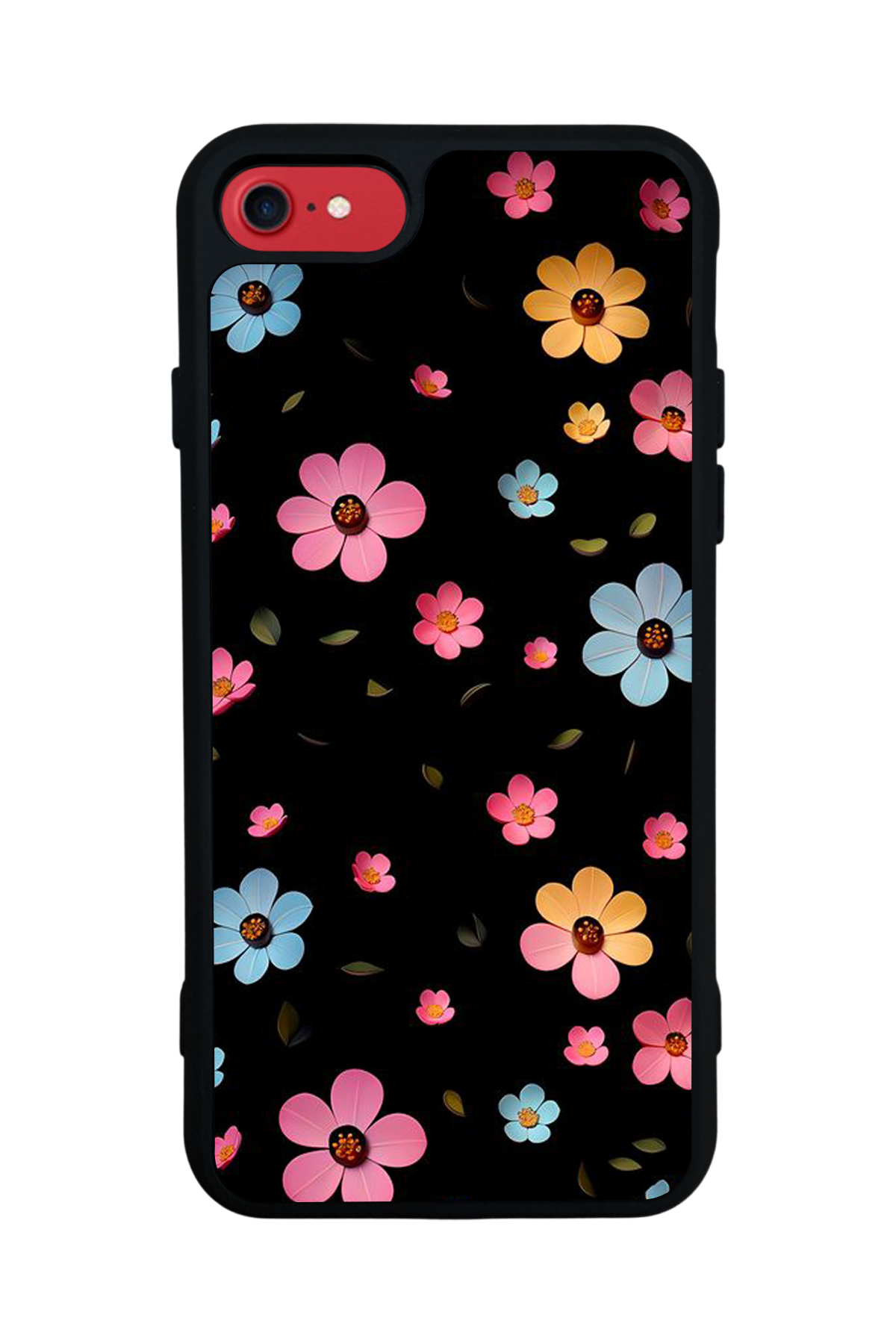 iPhone SE Uyumlu Cicek Tasarımlı Glossy Premium Kılıf