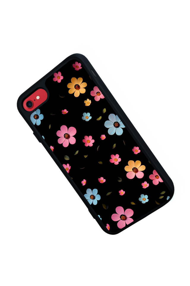 iPhone SE Uyumlu Cicek Tasarımlı Glossy Premium Kılıf