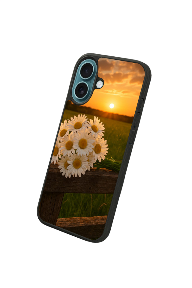 iPhone 16 Plus Uyumlu Cicek Tasarımlı Glossy Premium Kılıf