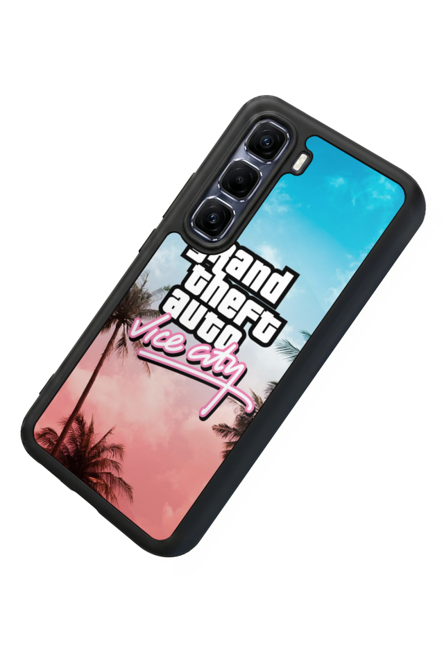 Infinix Hot 60 Pro Plus Uyumlu GTA Tasarımlı Glossy Premium Kılıf