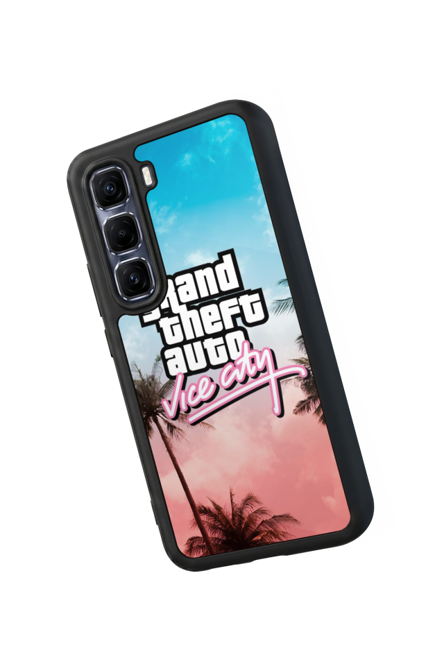 Infinix Hot 60 Pro Plus Uyumlu GTA Tasarımlı Glossy Premium Kılıf