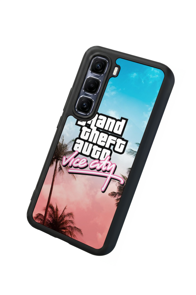 Infinix Hot 60 Pro Plus Uyumlu GTA Tasarımlı Glossy Premium Kılıf