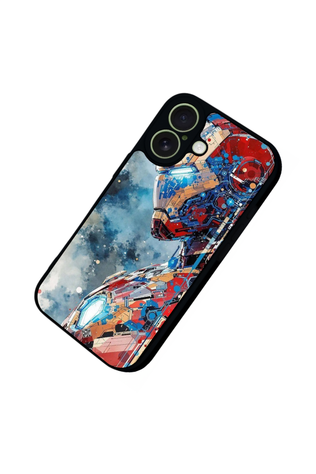 iPhone 17 Uyumlu Iron Man ( Demir Adam ) Tasarımlı Glossy Premium Kılıf