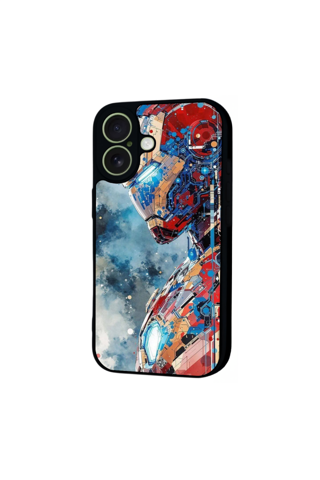 iPhone 17 Uyumlu Iron Man ( Demir Adam ) Tasarımlı Glossy Premium Kılıf