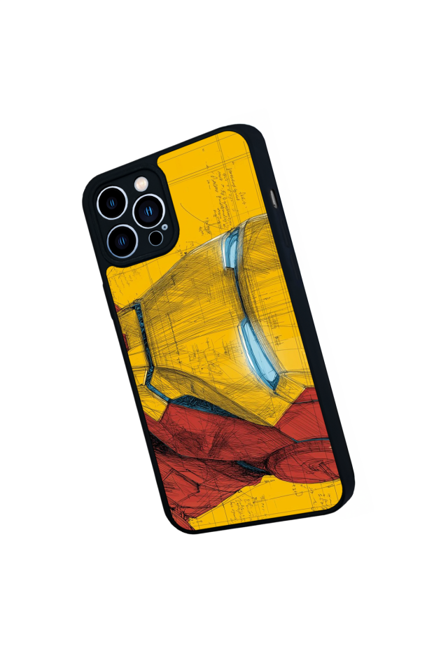 iPhone 13 Pro Max Uyumlu  Iron Man ( Demir Adam ) Tasarımlı Glossy Premium Kılıf