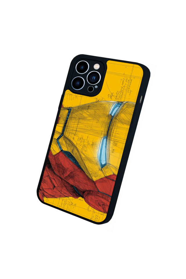 iPhone 13 Pro Max Uyumlu  Iron Man ( Demir Adam ) Tasarımlı Glossy Premium Kılıf