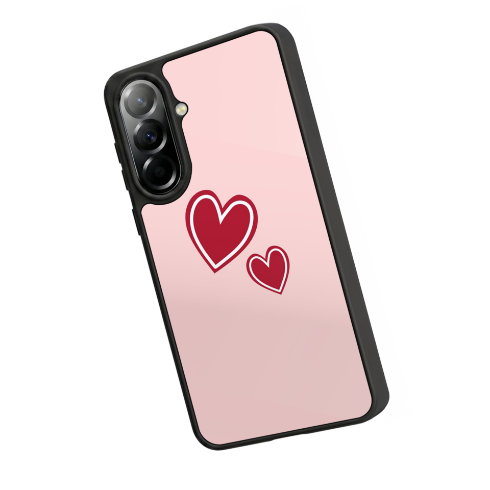 Samsung Galaxy A57 Uyumlu Kalp Love Tasarımlı Glossy Premium Kılıf