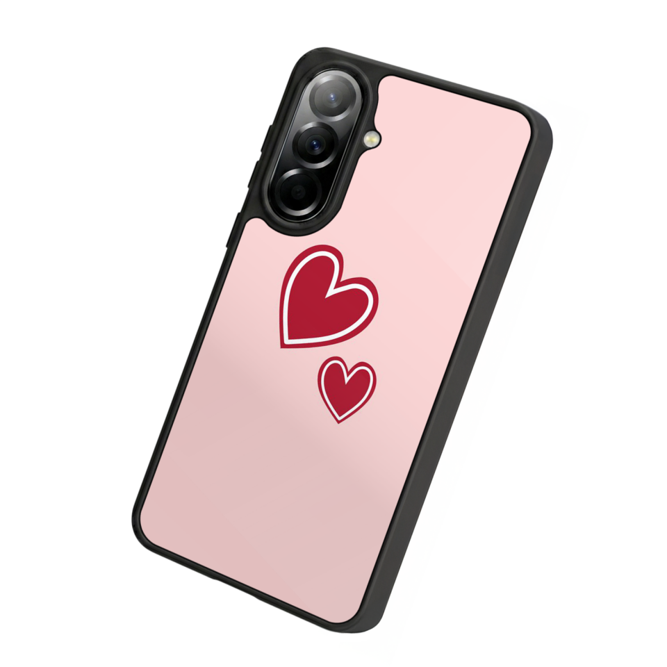 Samsung Galaxy A57 Uyumlu Kalp Love Tasarımlı Glossy Premium Kılıf