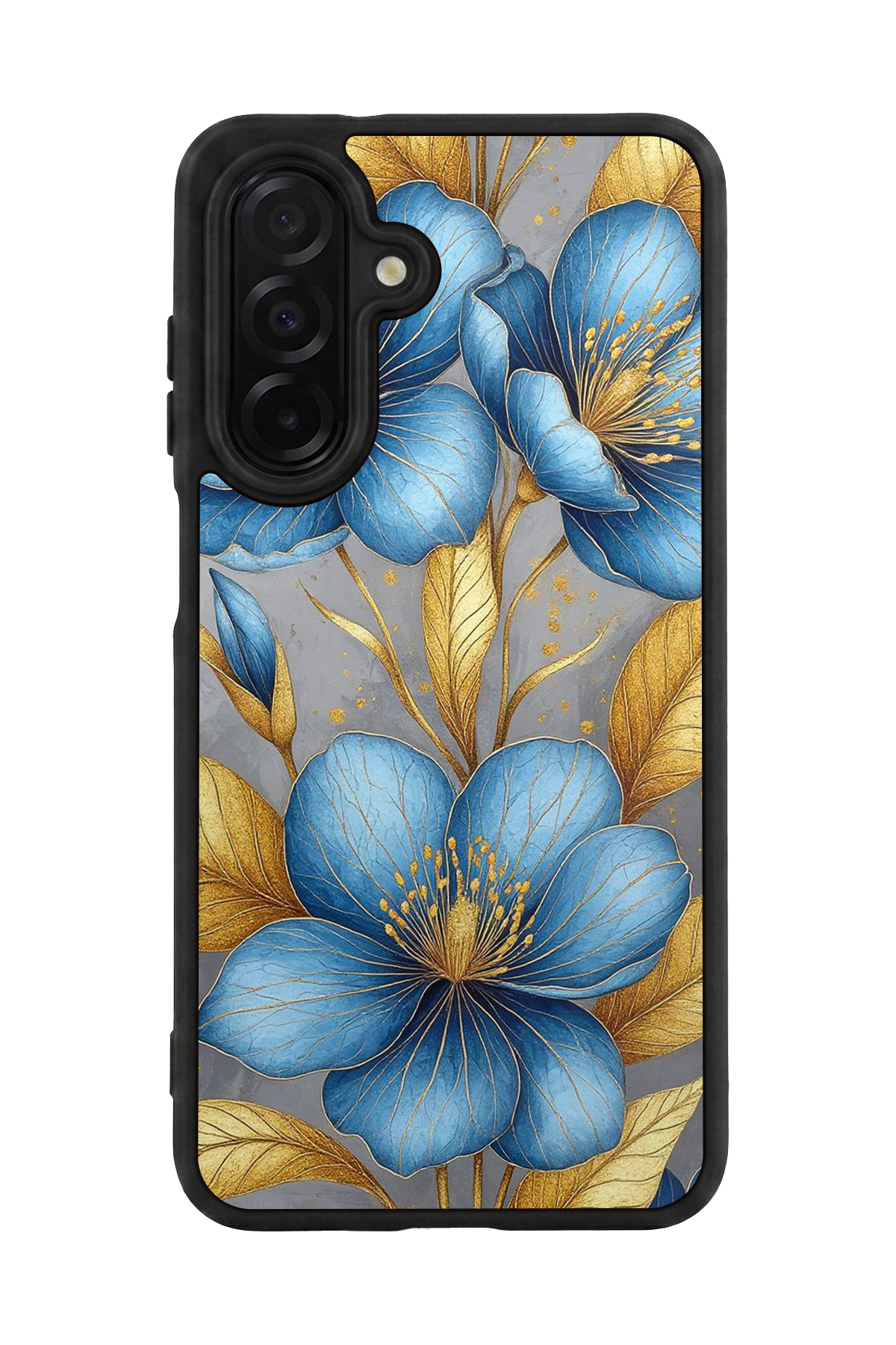 Samsung Galaxy A26 Uyumlu Yaldizli Cicek Tasarımlı Glossy Premium Kılıf