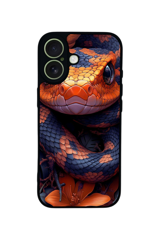 iPhone 17 Uyumlu Yılan Tasarımlı Glossy Premium Kılıf
