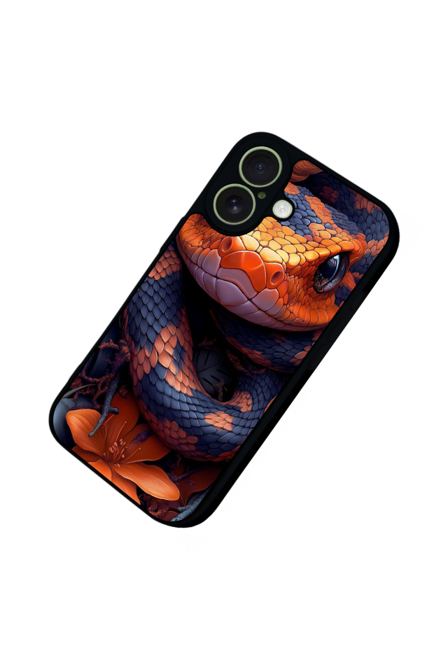 iPhone 17 Uyumlu Yılan Tasarımlı Glossy Premium Kılıf