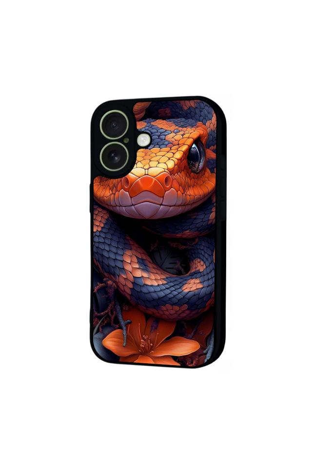 iPhone 17 Uyumlu Yılan Tasarımlı Glossy Premium Kılıf