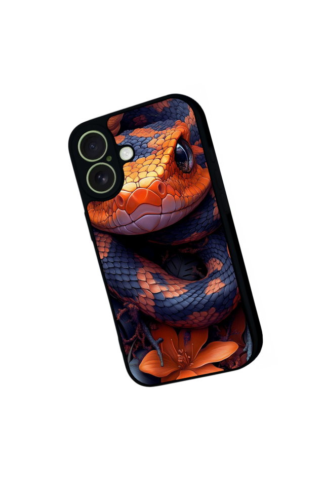 iPhone 17 Uyumlu Yılan Tasarımlı Glossy Premium Kılıf