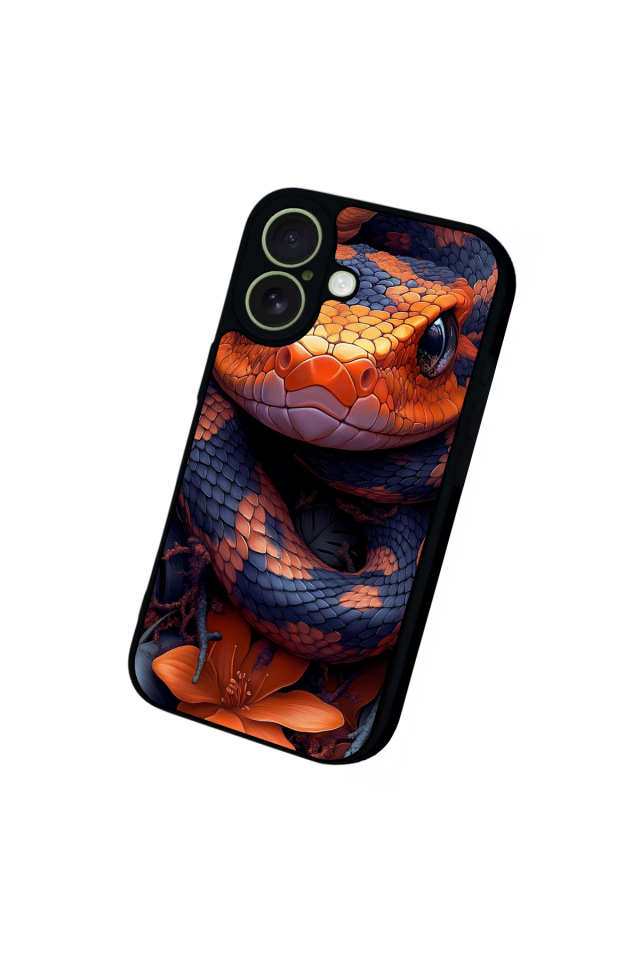 iPhone 17 Uyumlu Yılan Tasarımlı Glossy Premium Kılıf