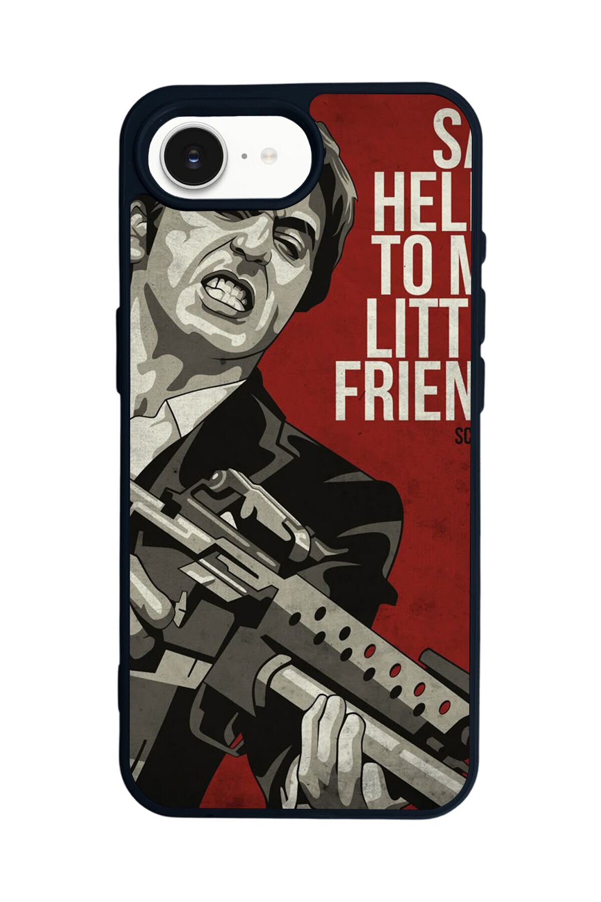 iPhone 16E Uyumlu Scarface Tasarımlı Glossy Premium Kılıf