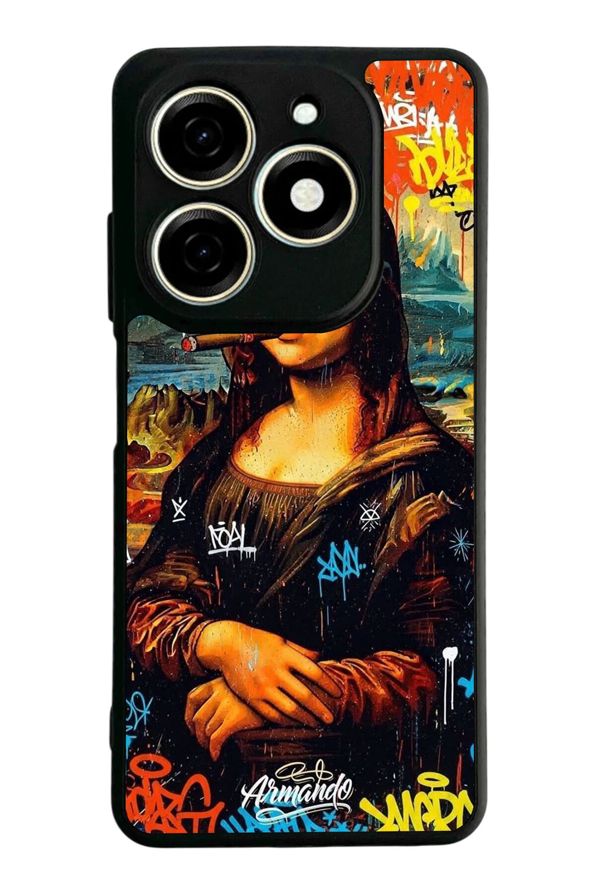 Infınıx Smart 8 Pro Uyumlu Monalisa Tasarımlı Glossy Premium Kılıf