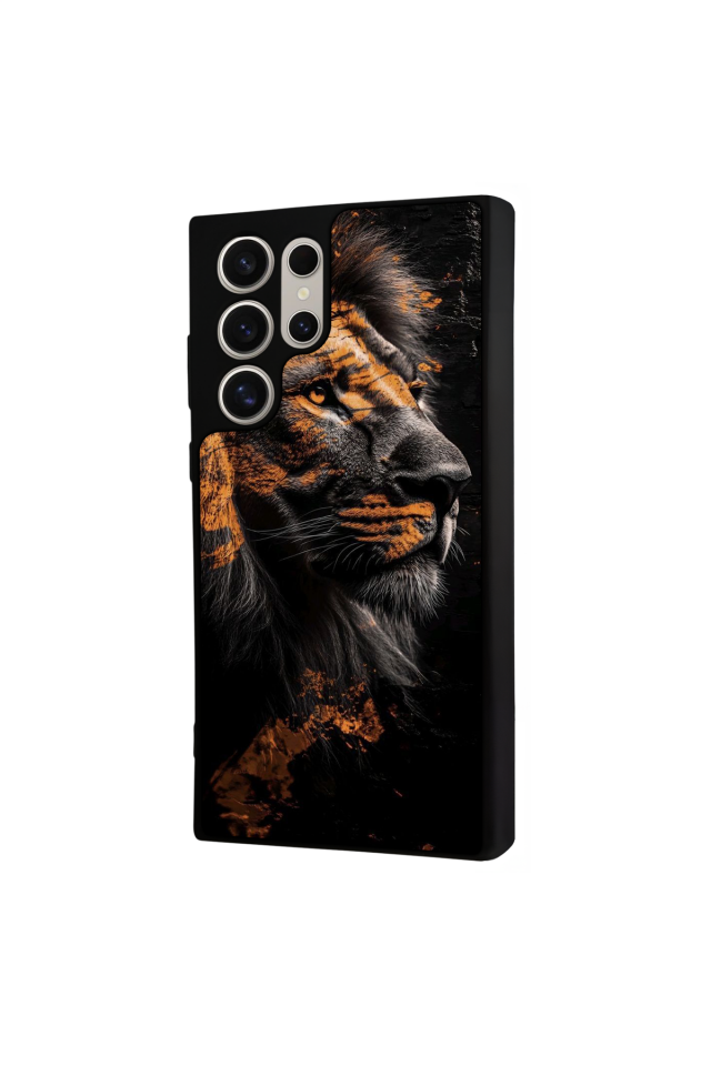 Samsung Galaxy S23 Ultra Uyumlu Aslan Tasarımlı Glossy Premium Kılıf