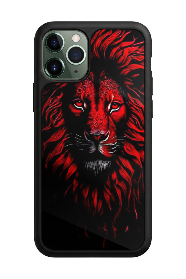 iPhone 11 Pro Uyumlu Aslan Tasarımlı Glossy Premium Kılıf