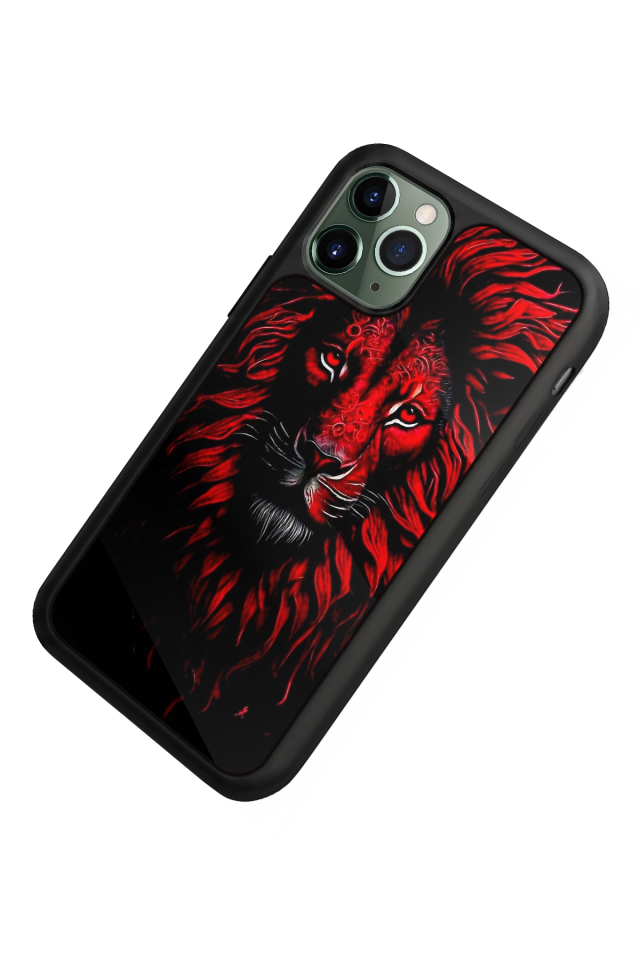 iPhone 11 Pro Uyumlu Aslan Tasarımlı Glossy Premium Kılıf