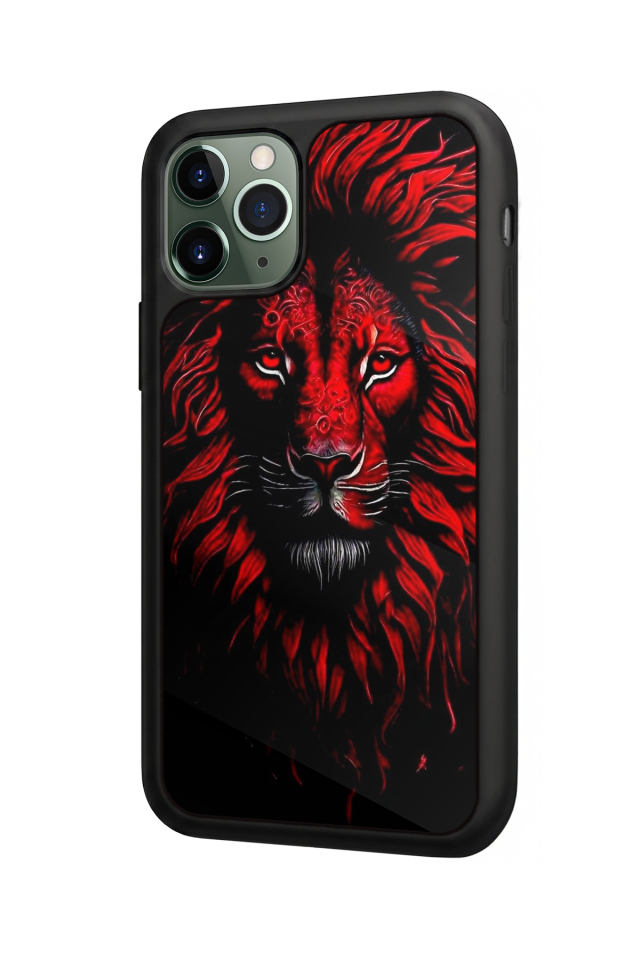 iPhone 11 Pro Uyumlu Aslan Tasarımlı Glossy Premium Kılıf